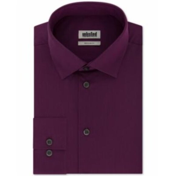 Unlisted Men's Dress Shirt Regular Fit Raspberry Button up, Size 15 32/33, NWT - Picture 1 of 6